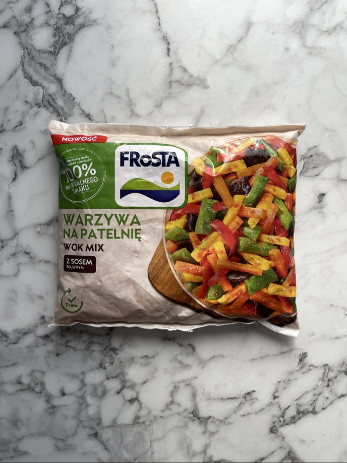 Warzywa na patelnię Wok Mix z sosem sojowym – FRoSTA Sp. z o.o., ul. Witebska 63, 85-778 Bydgoszcz